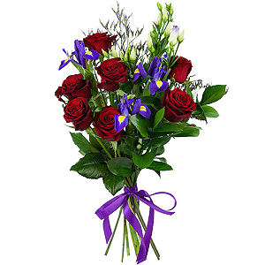 Forever in my heart: roses and irises with delivery Astrakhan