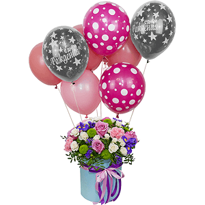 Venus with balloons with delivery Astrakhan