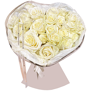 White rose 50 cm - 33, Bouquet frame structure, Wrapping Paper