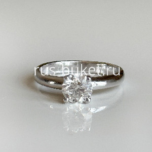 Gold Ring With a 0.9 Carat Diamond with delivery Astrakhan