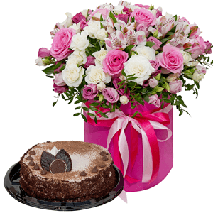 Flower fairy with cake with delivery Astrakhan