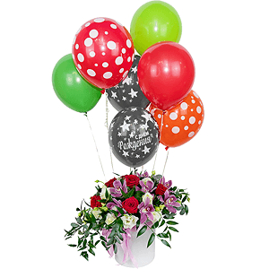 Wood nymph with balloons with delivery Astrakhan