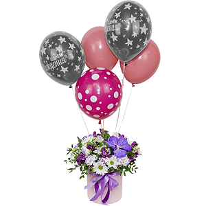 Air castle with balloons with delivery Astrakhan