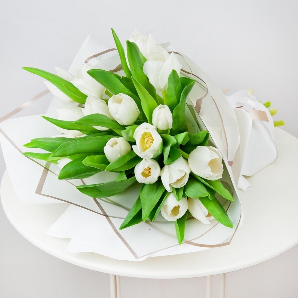 Tulip white - 23, Wrapping Paper, Ribbon