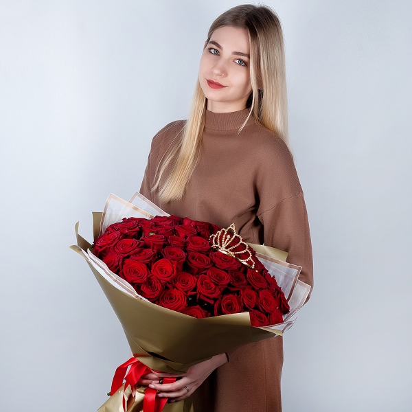 Red rose 50 cm - 81, Decorative crown, Wrapping Paper
