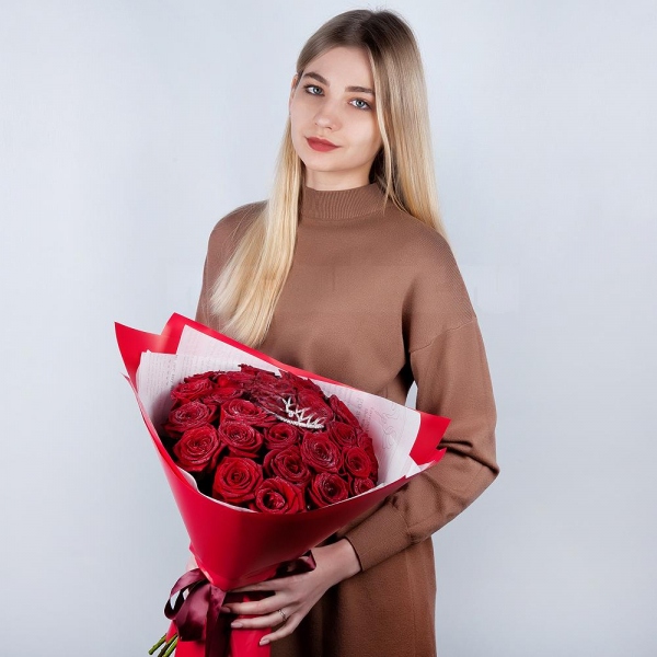 Red rose 50 cm - 33, Decorative crown, Wrapping Paper