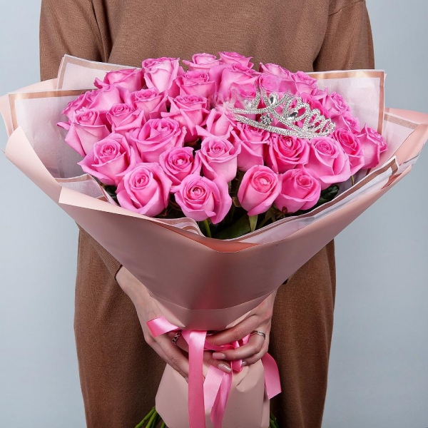 Pink rose 50 cm - 55, Decorative crown, Wrapping Paper
