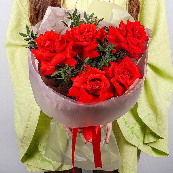 Rose Red 50 cm Ecuador - 7, Pistachio, Wrapping Paper