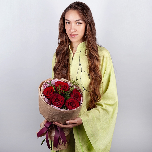 Red rose 50 cm - 7, Pistachio, Wrapping Paper